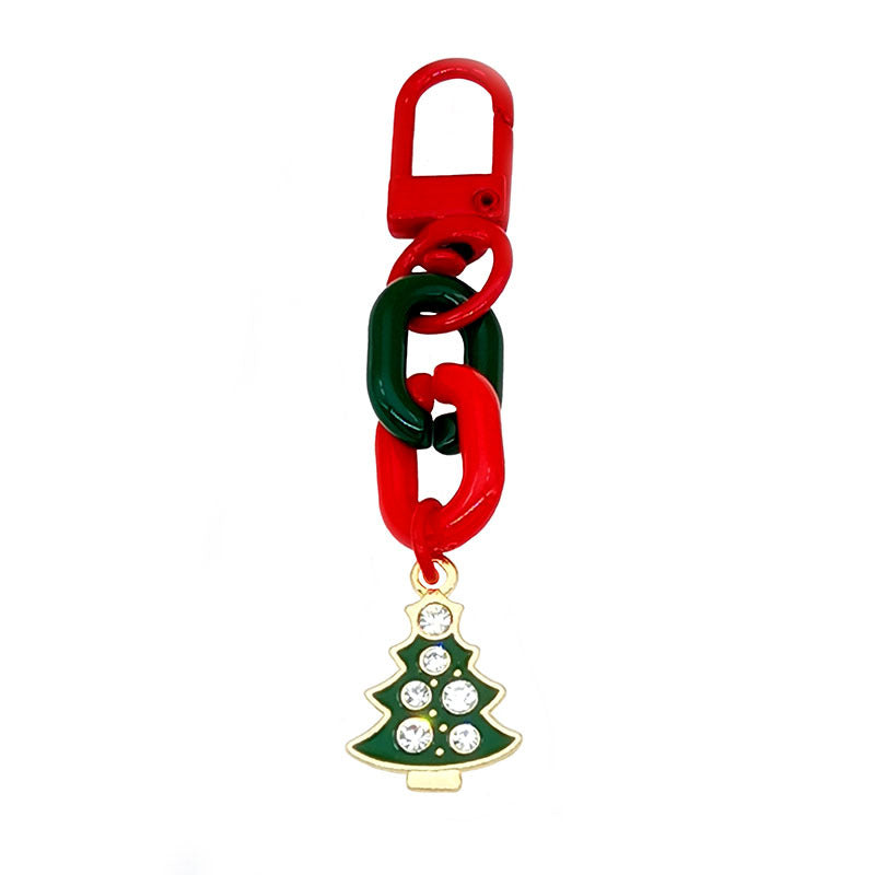 Wholesale Christmas Alloy Santa Claus Snowflake Elk Tree Keychain